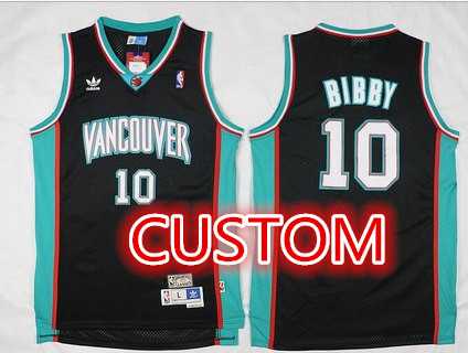 Men & Youth Customized Memphis Grizzlies Black Hardwood Classics Soul Swingman Throwback Jersey->customized nba jersey->Custom Jersey